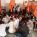 सुखाड़िया विवि में एबीवीपी के छात्रों ने किया प्रदर्शन, गड़बड़झाले के लगाए आरोप